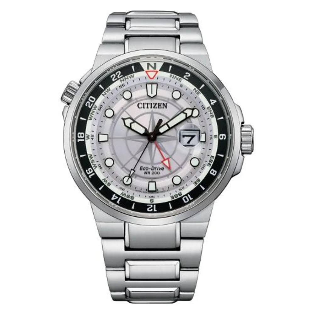 Citizen Men's Endeavor GMT Eco-Drive Stainless Steel Watch