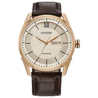 Citizen Men's Classic Eco-Drive Leather Strap Watch