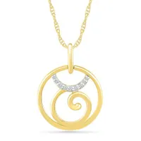 10K Yellow Gold Taurus Diamond Pendant