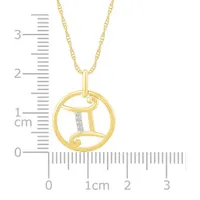 10K Yellow Gold Gemini Diamond Pendant