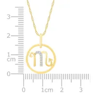 10K Yellow Gold Scorpio Diamond Pendant