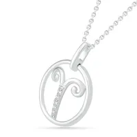 Sterling Silver Aries Diamond Pendant