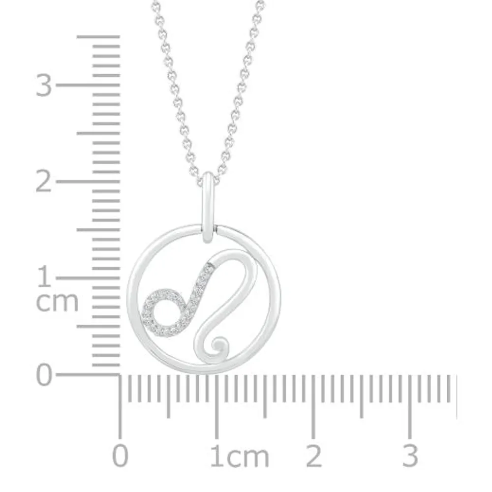 Sterling Silver Leo Diamond Pendant