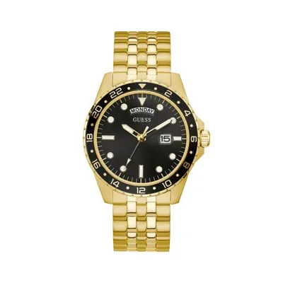 Guess Men's Stainless Steel Gold-Tone Analog Watch