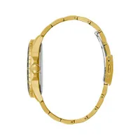 Guess Men's Stainless Steel Gold-Tone Analog Watch