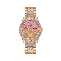 Women's Stainless Steel Rose Gold-Tone Multifunction Guess Watch