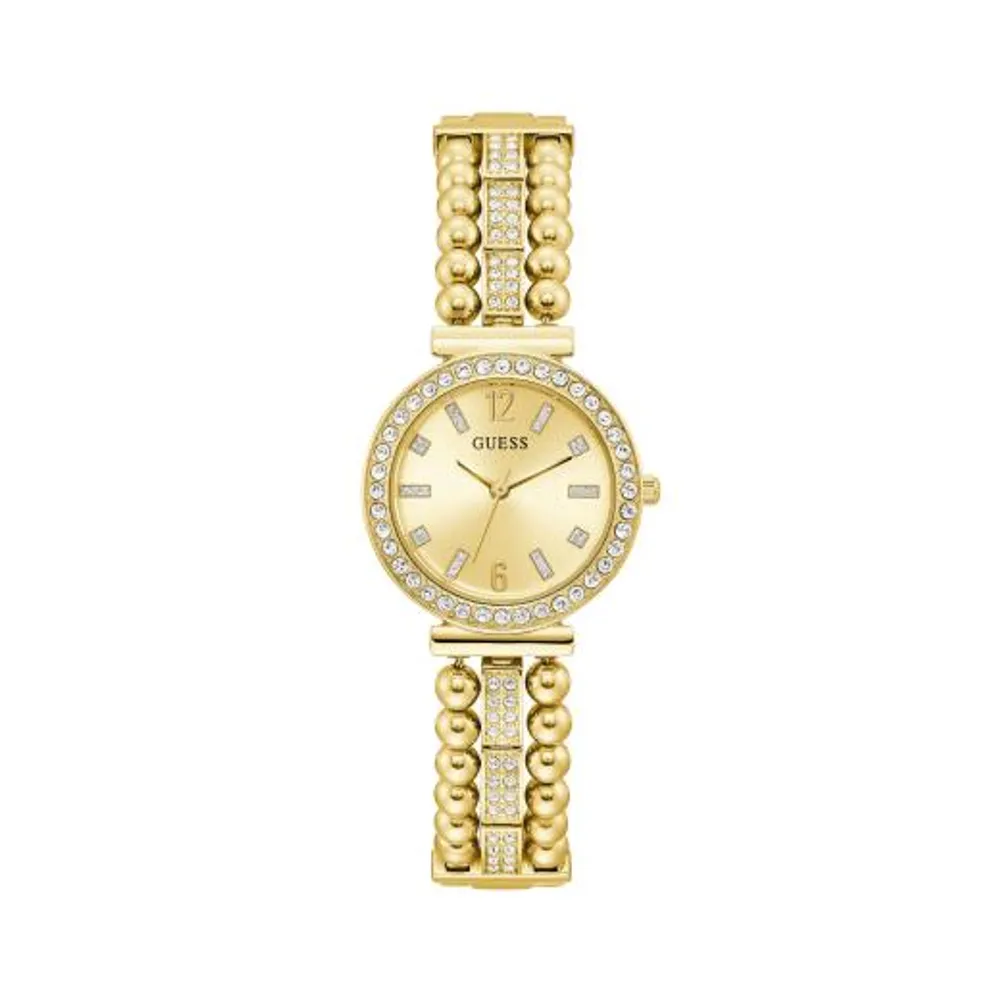 Guess Women's Stainless Steel Gold-Tone Analog Watch