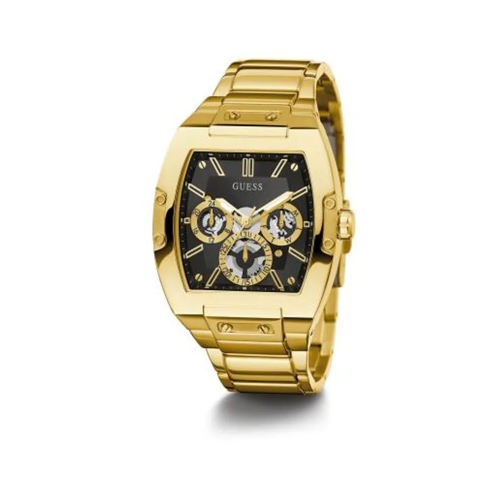 Guess Men's Stainless Steel Gold-Tone Multifunction Watch