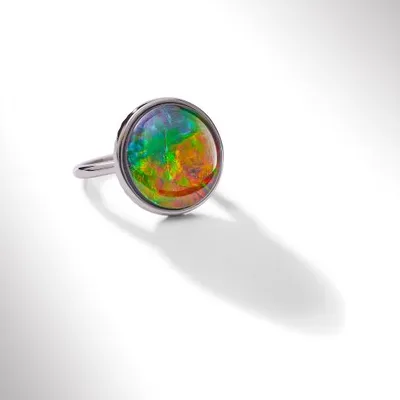 KORITE ORIGINS Sterling Silver Ammolite Ring