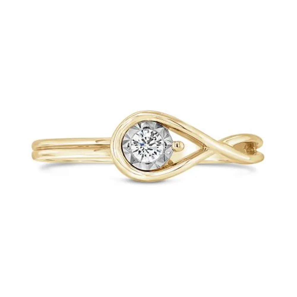 10K Gold 0.10CTW Diamond Promise Ring