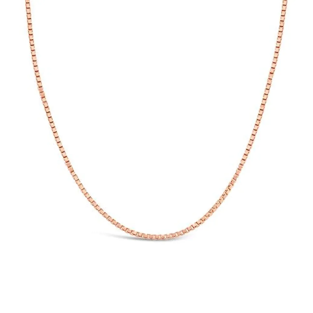 10K Rose Gold 18" 0.8mm Box Chain