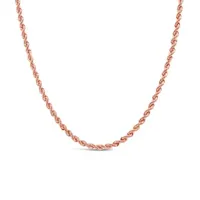 10K Rose Gold 20" 2.7mm Hollow Rope Chain