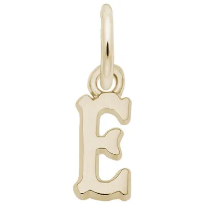 10K Yellow Gold Initial E Pendant