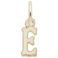 10K Yellow Gold Initial E Pendant