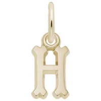 10K Yellow Gold Initial H Pendant