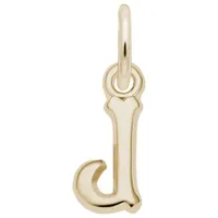 10K Yellow Gold Initial J Pendant