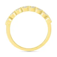 10K Yellow Gold & Diamond Leaf Ring