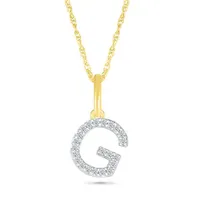 10K Yellow Gold & Diamond "G" Initial Pendant