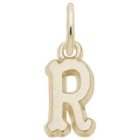 10K Yellow Gold Initial R Pendant