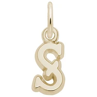 10K Yellow Gold Initial S Pendant