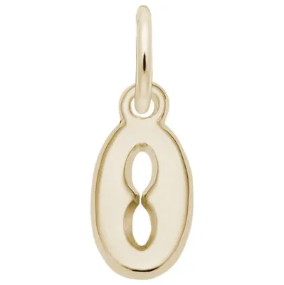 10K Yellow Gold Initial O Pendant