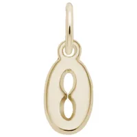 10K Yellow Gold Initial O Pendant