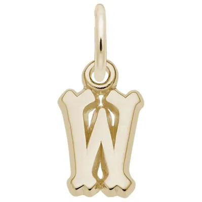 10K Yellow Gold Initial W Pendant