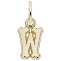 10K Yellow Gold Initial W Pendant