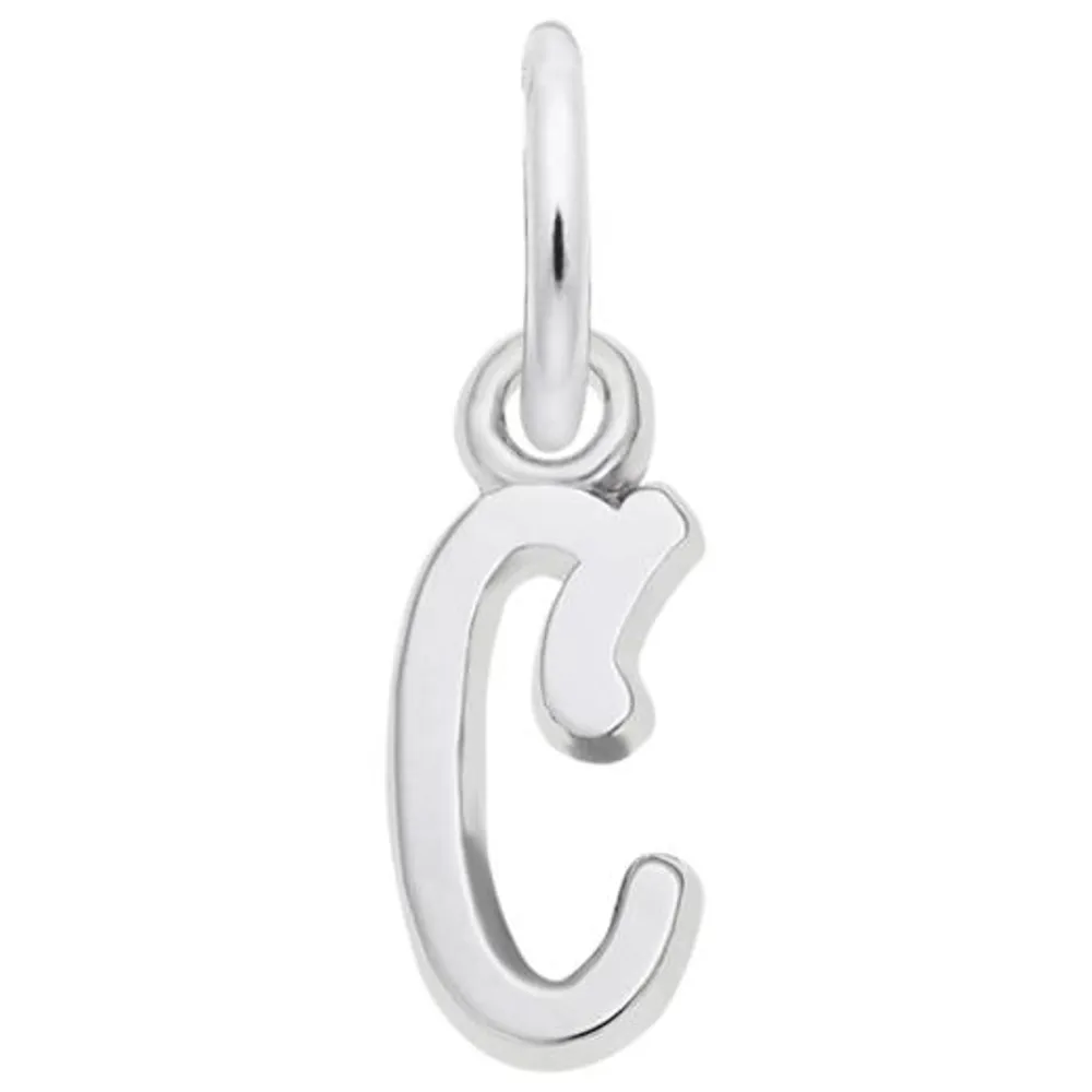 Sterling Silver Initial C Pendant