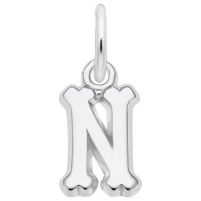 Sterling Silver Initial N Pendant