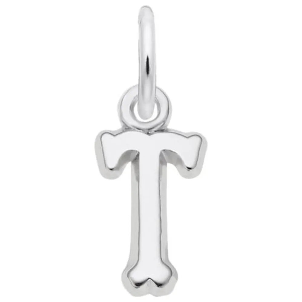 Sterling Silver Initial T Pendant