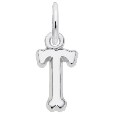 Sterling Silver Initial T Pendant