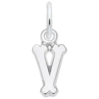 Sterling Silver Initial V Pendant