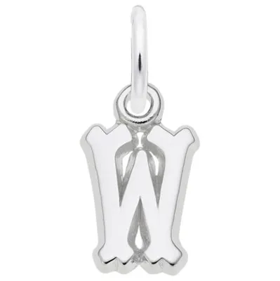 Sterling Silver Initial W Pendant