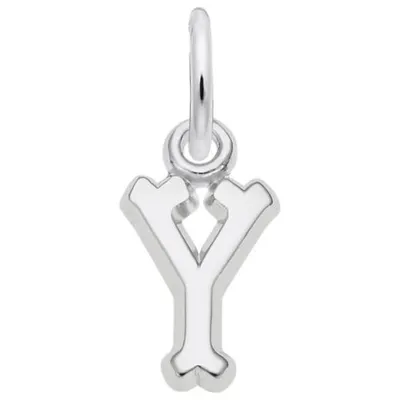 Sterling Silver Initial Y Pendant