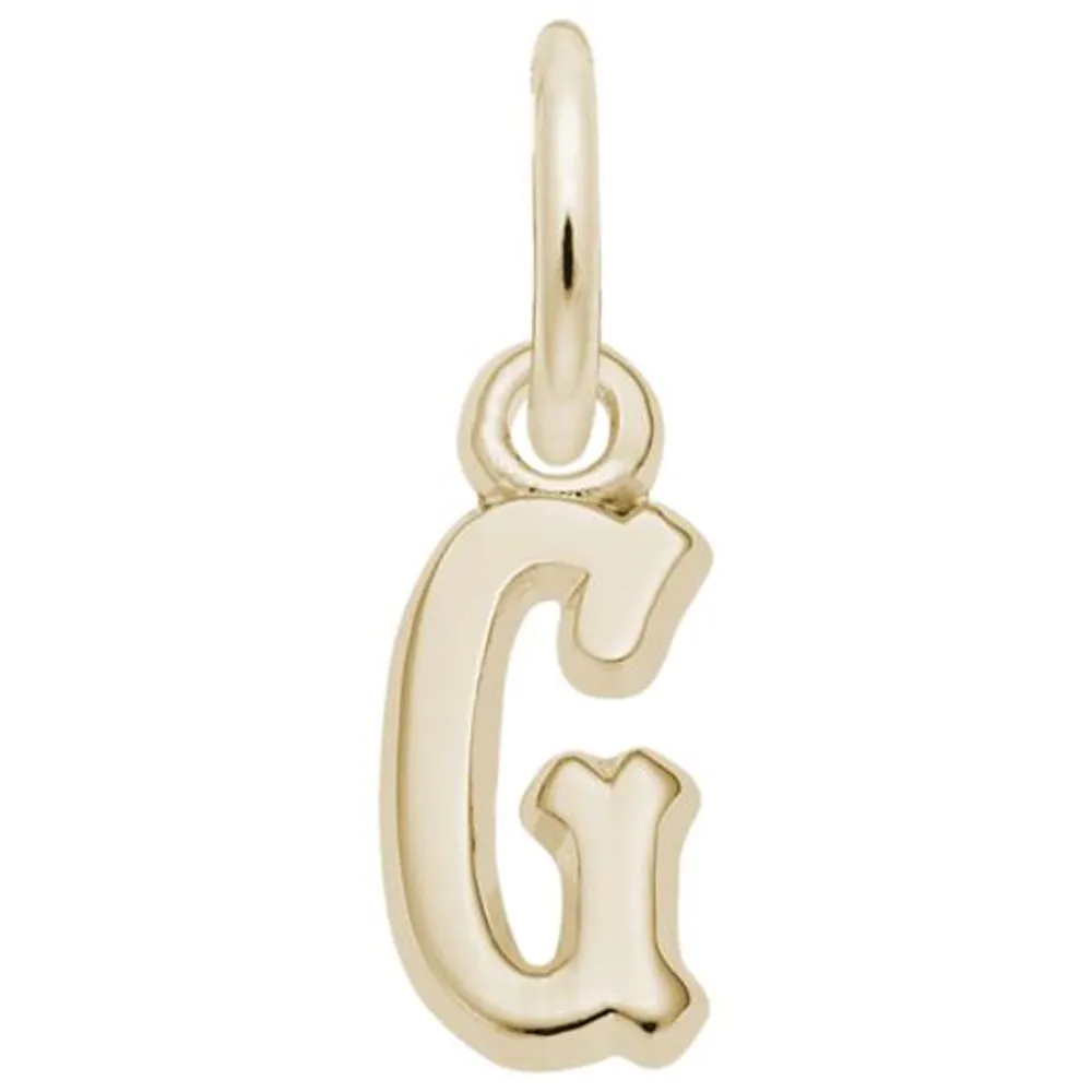 Sterling Silver Yellow Gold Plated Initial Pendant