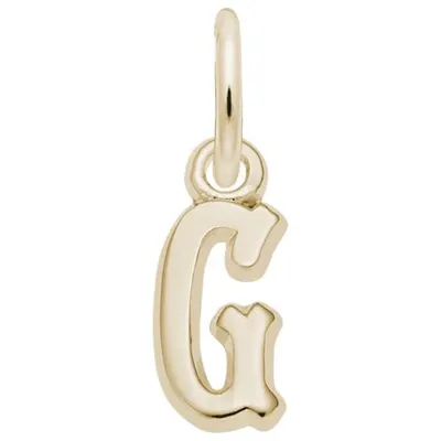 Sterling Silver Yellow Gold Plated Initial Pendant
