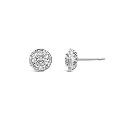 Sterling Silver 0.10CTW Diamond Earrings