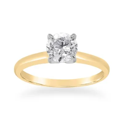 Glacier Fire 14K Gold 1.00CT Diamond Solitaire Ring