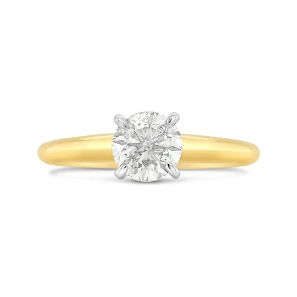 Glacier Fire 14K Gold 1.00CT Diamond Solitaire Ring