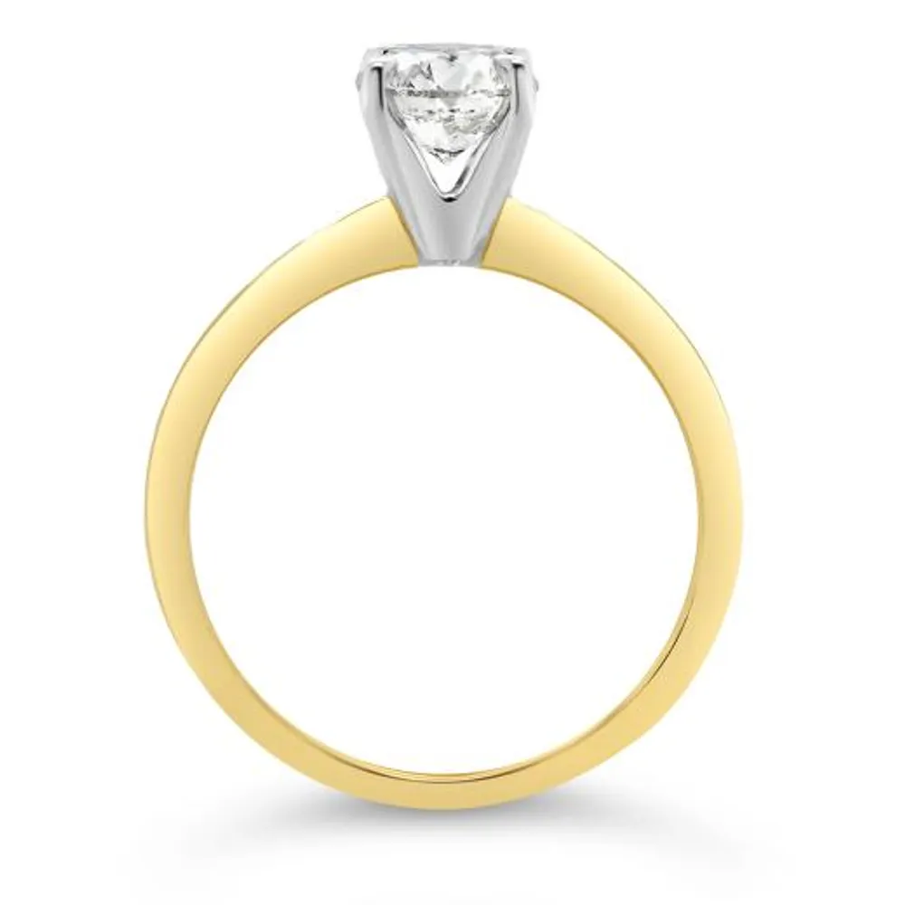 Glacier Fire 14K Gold 1.00CT Diamond Solitaire Ring