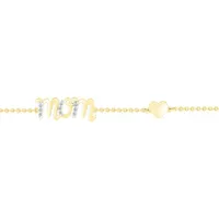 10K Yellow Gold Diamond Mom Bracelet