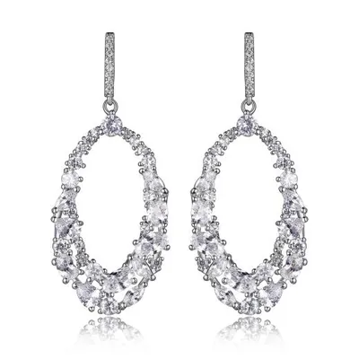 Reign Oval Cluster Earrings