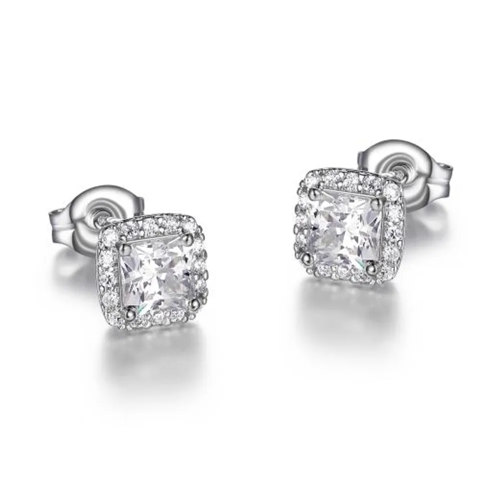 Reign Square Halo Earrings