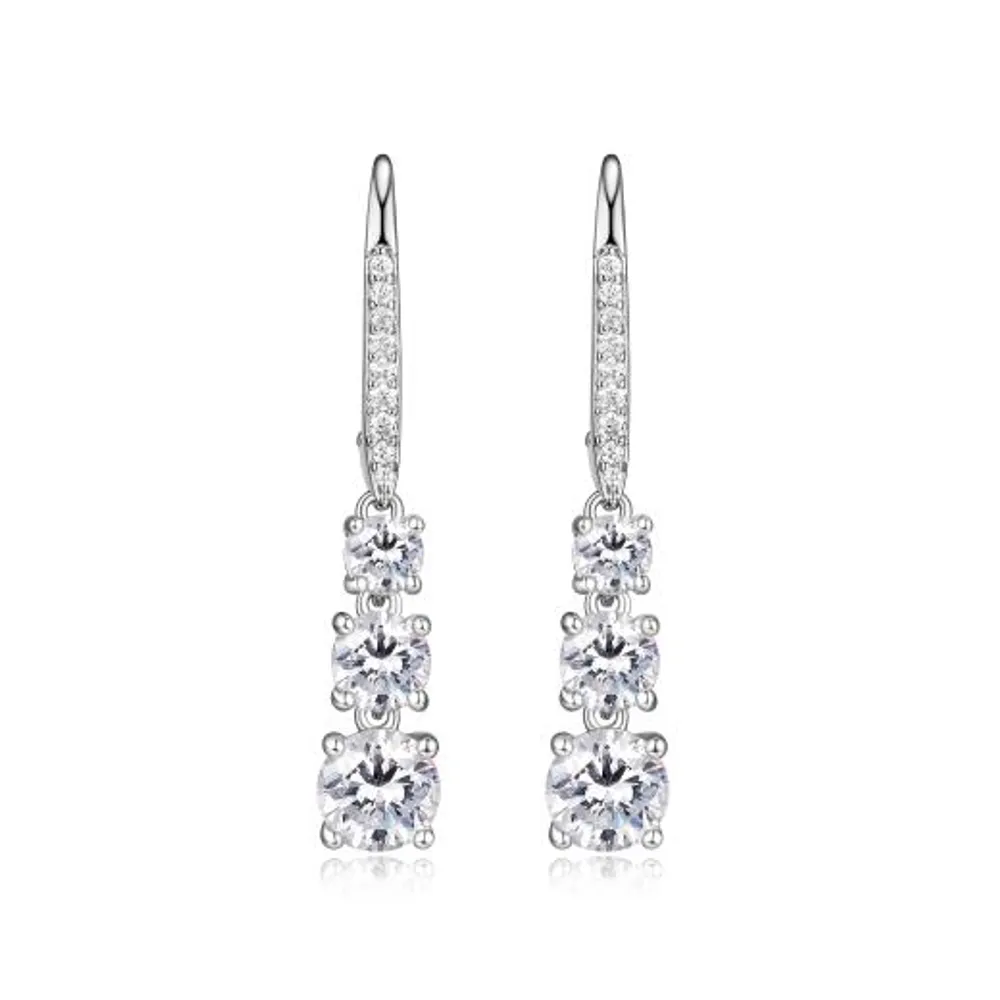 Reign Diamondlite Graduated Triple Stones Earrings