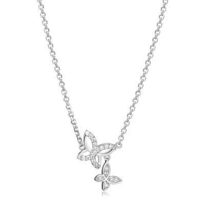 Reign Diamondlite Double Butterfly Necklace