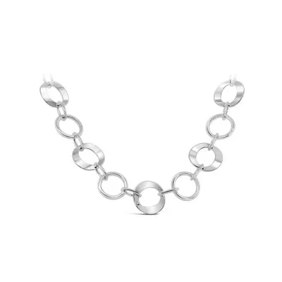 Sterling Silver 18" 9.70mm Circle Link Chain