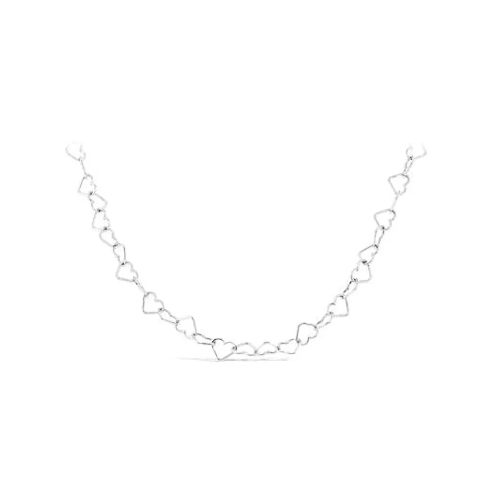 Sterling Silver 18" Heart Link Chain