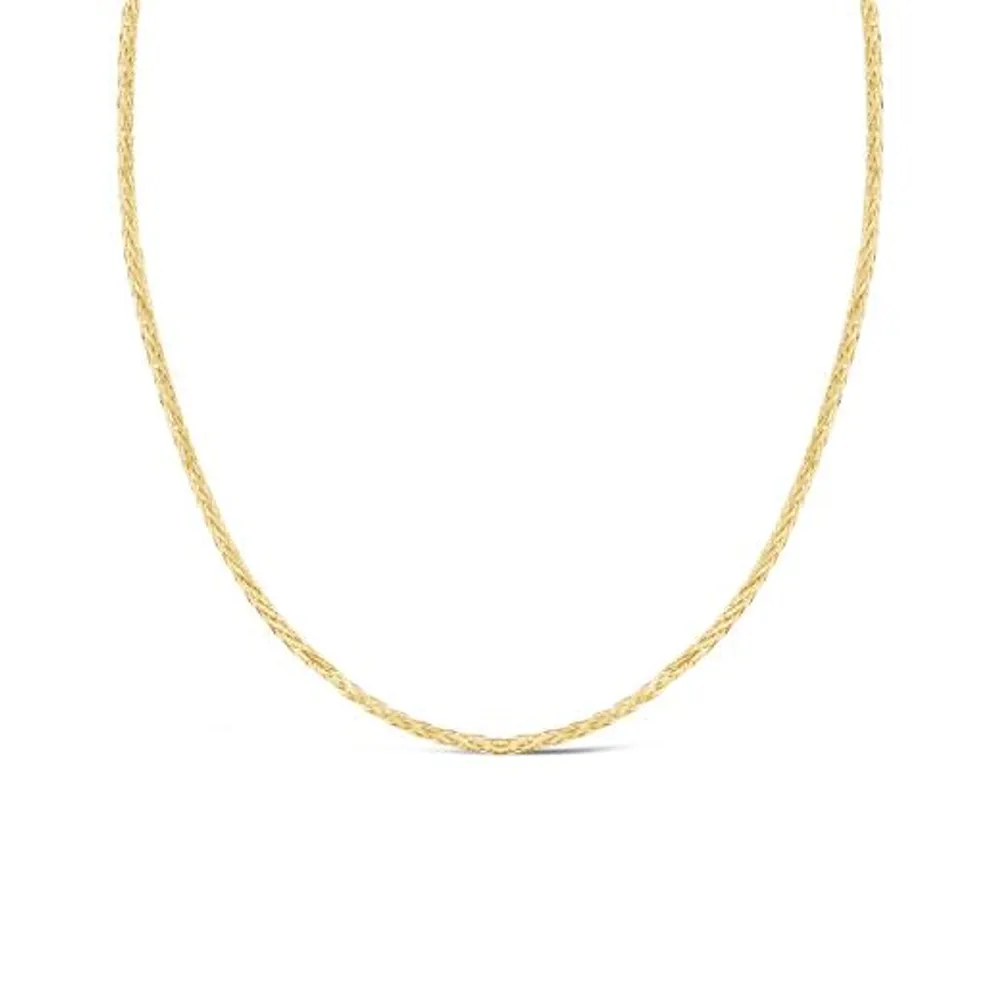 10K Yellow Gold 20" 1.50M Adjustable Wheat Chain