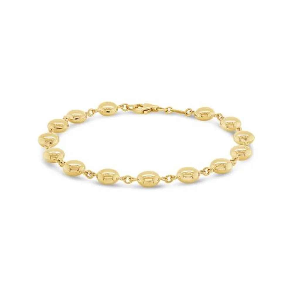 10K Yellow Gold 7.5" Ball Link Bracelet